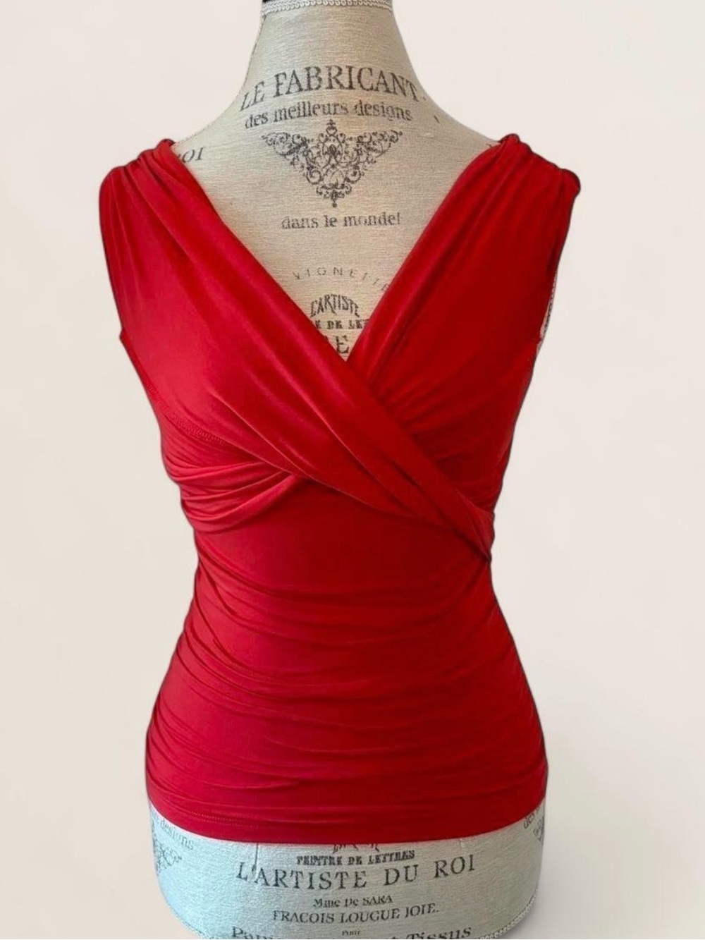 Abercrombie & Fitch Red Draped V-Neck Camisole